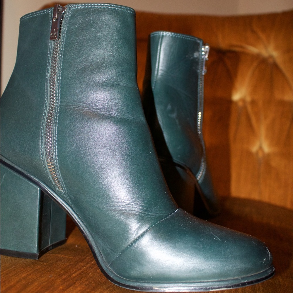 Green Leather Calvin Klein (CK) Boots